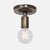 Bare Bulb Flush Mount Ceiling Light - Vintage Brass