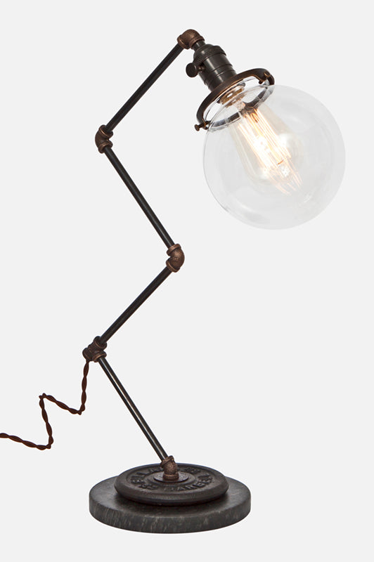 Zig Table Lamp - Glass Globe Shade