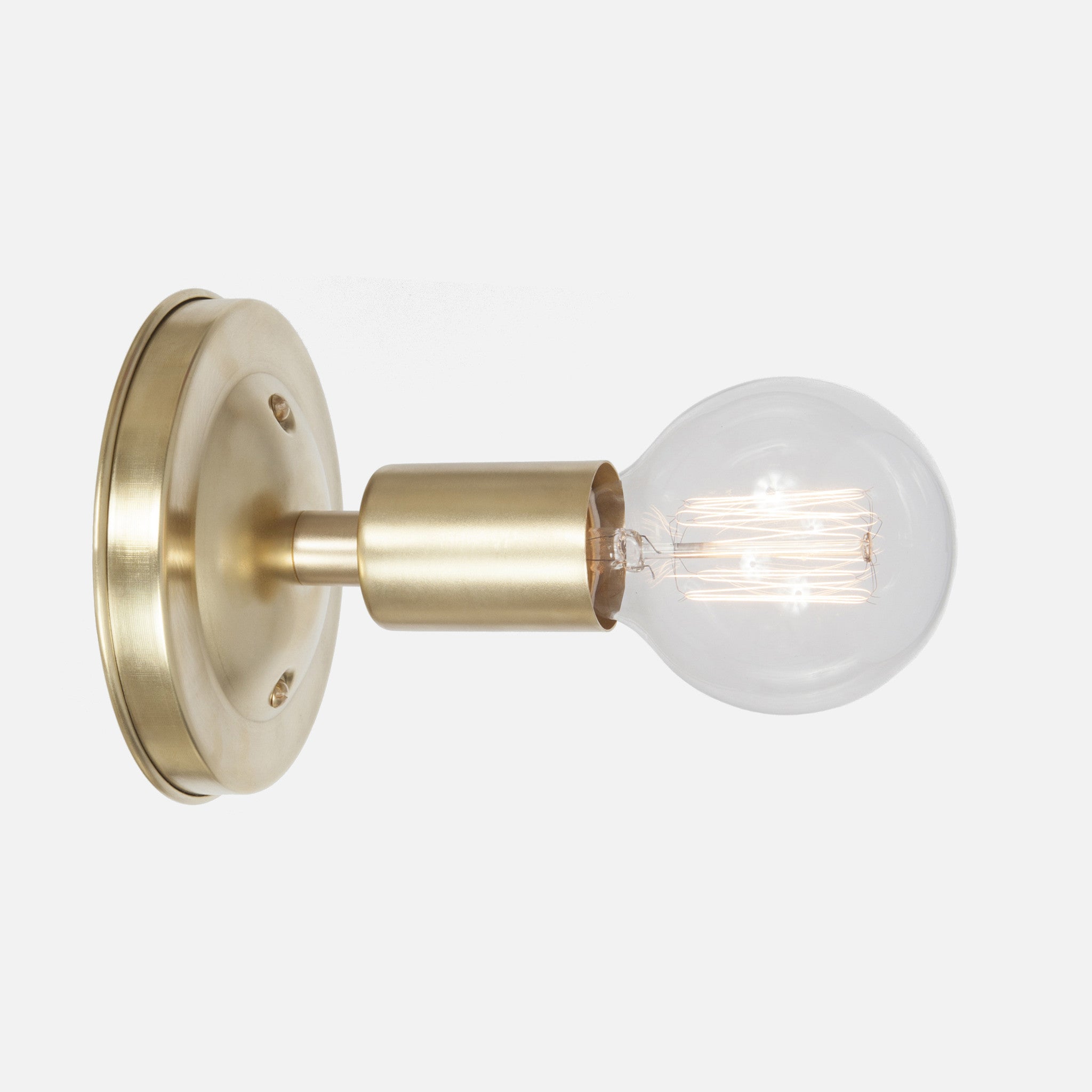 Bare store bulb sconce