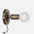 Bare Bulb Wall Sconce - Vintage Brass - Plug-In