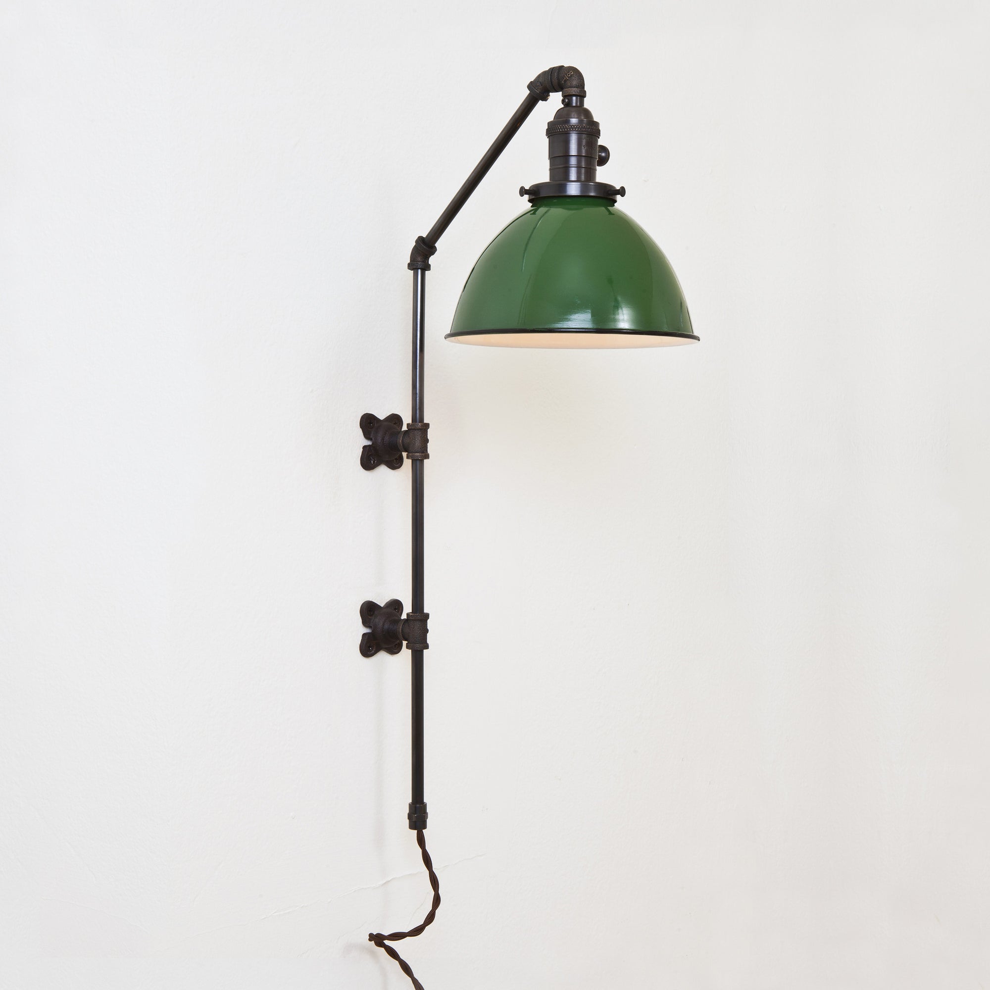 Brass Pipe Sconce - Dome Shade