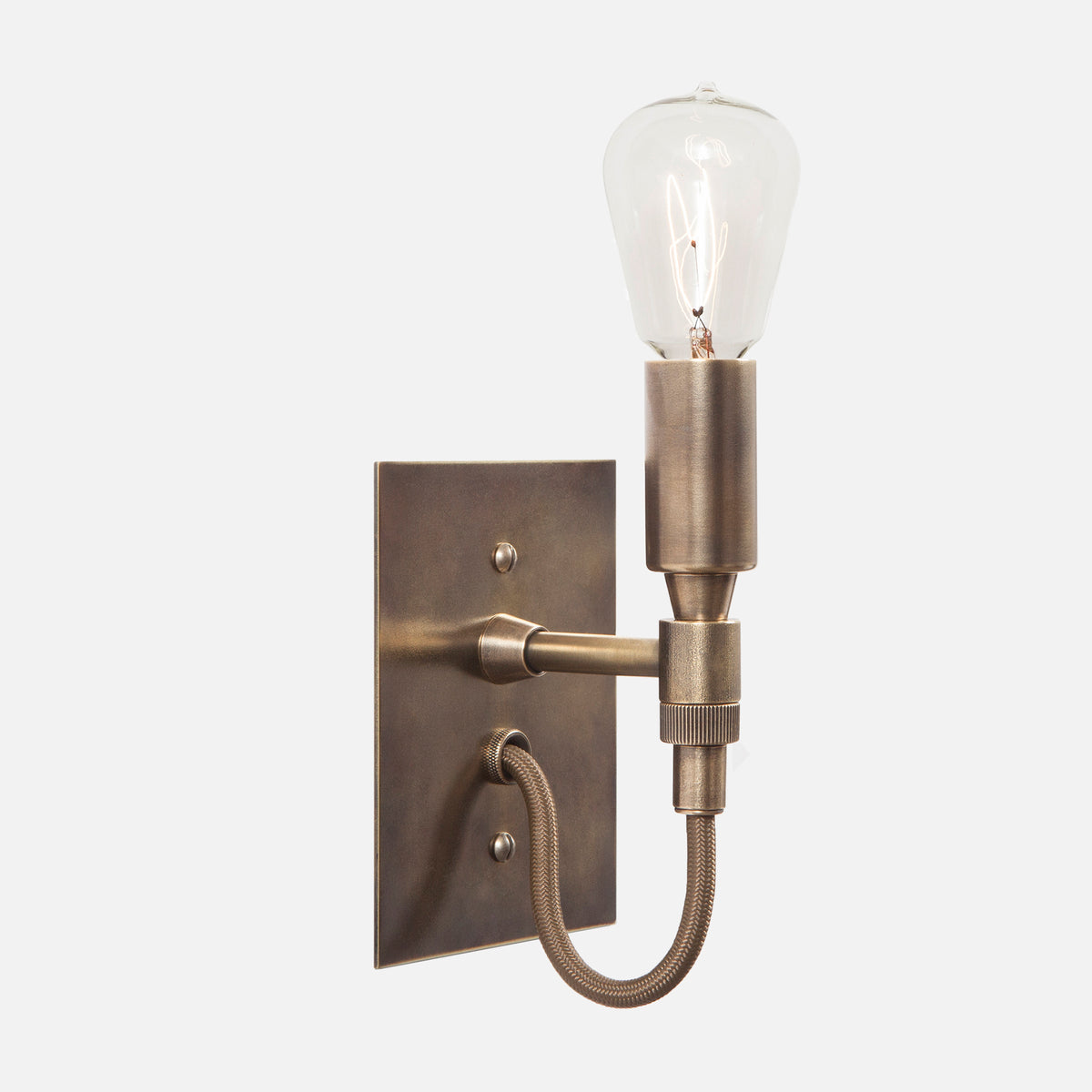 Bespoke Mini Wall Sconce - View 3 - Vintage Brass Patina