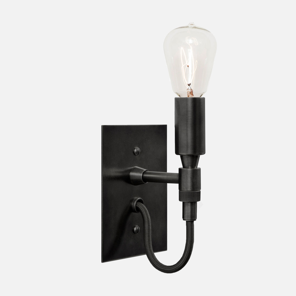 Bespoke Mini Wall Sconce - View 3 - Blackened Brass Patina