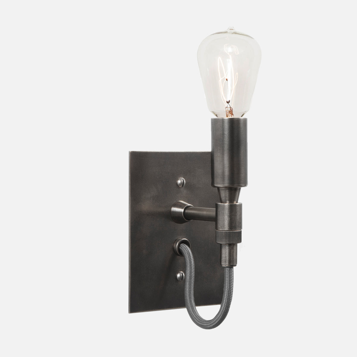 Bespoke Mini Wall Sconce - View 2 - Vintage Nickel Patina