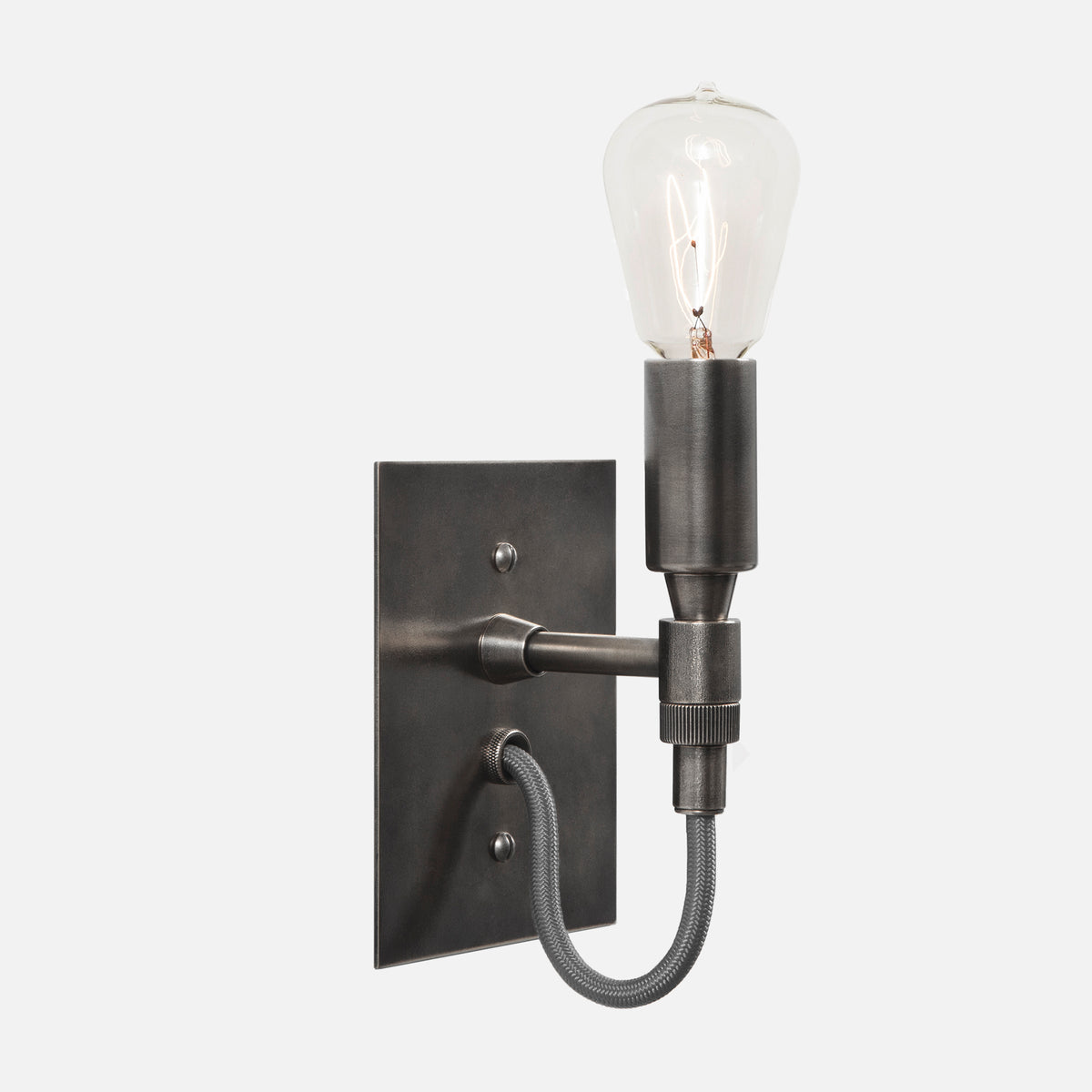 Bespoke Mini Wall Sconce - View 3 - Vintage Nickel Patina