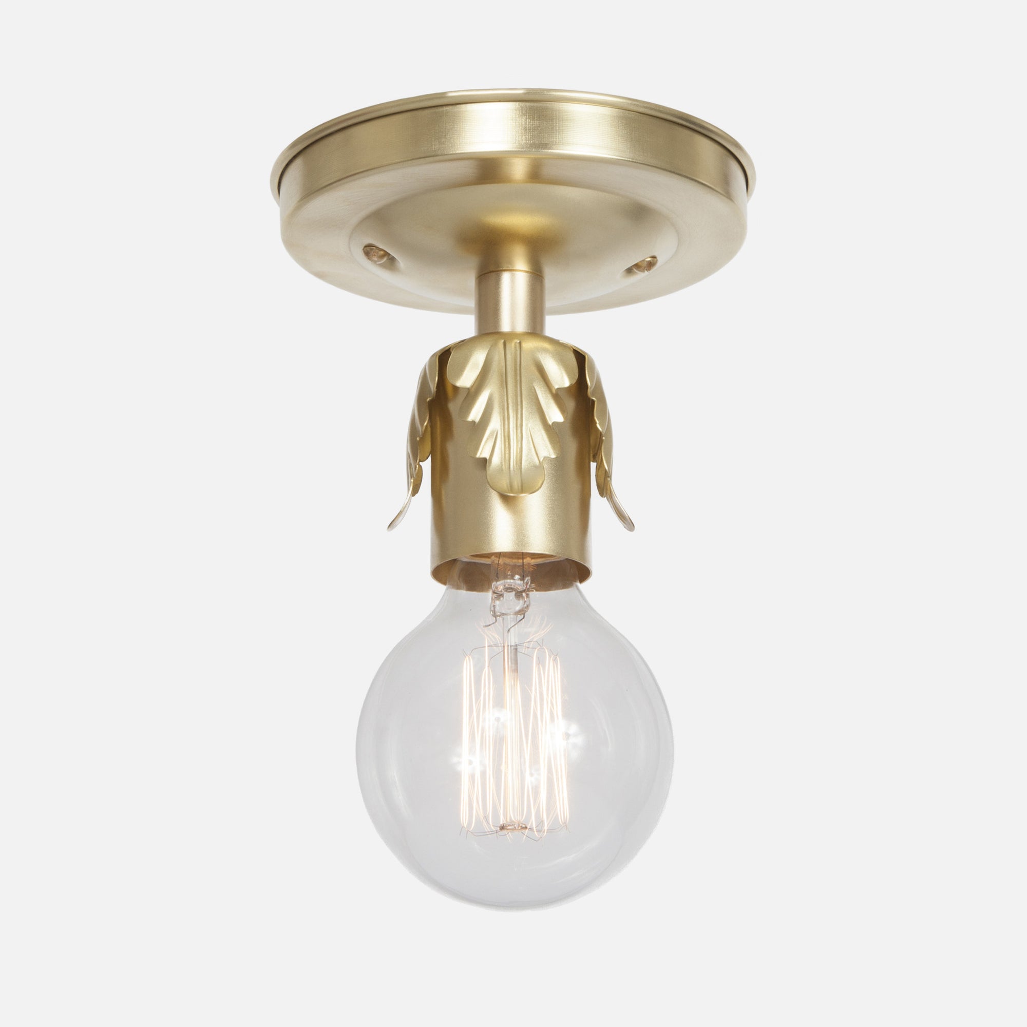 Fleurette Flush Mount Ceiling Light - Raw Brass