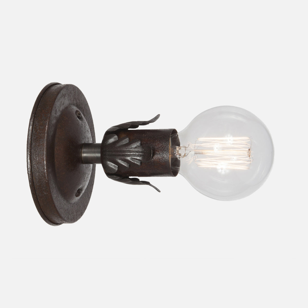 Fleurette Wall Sconce - Ebonized Rust
