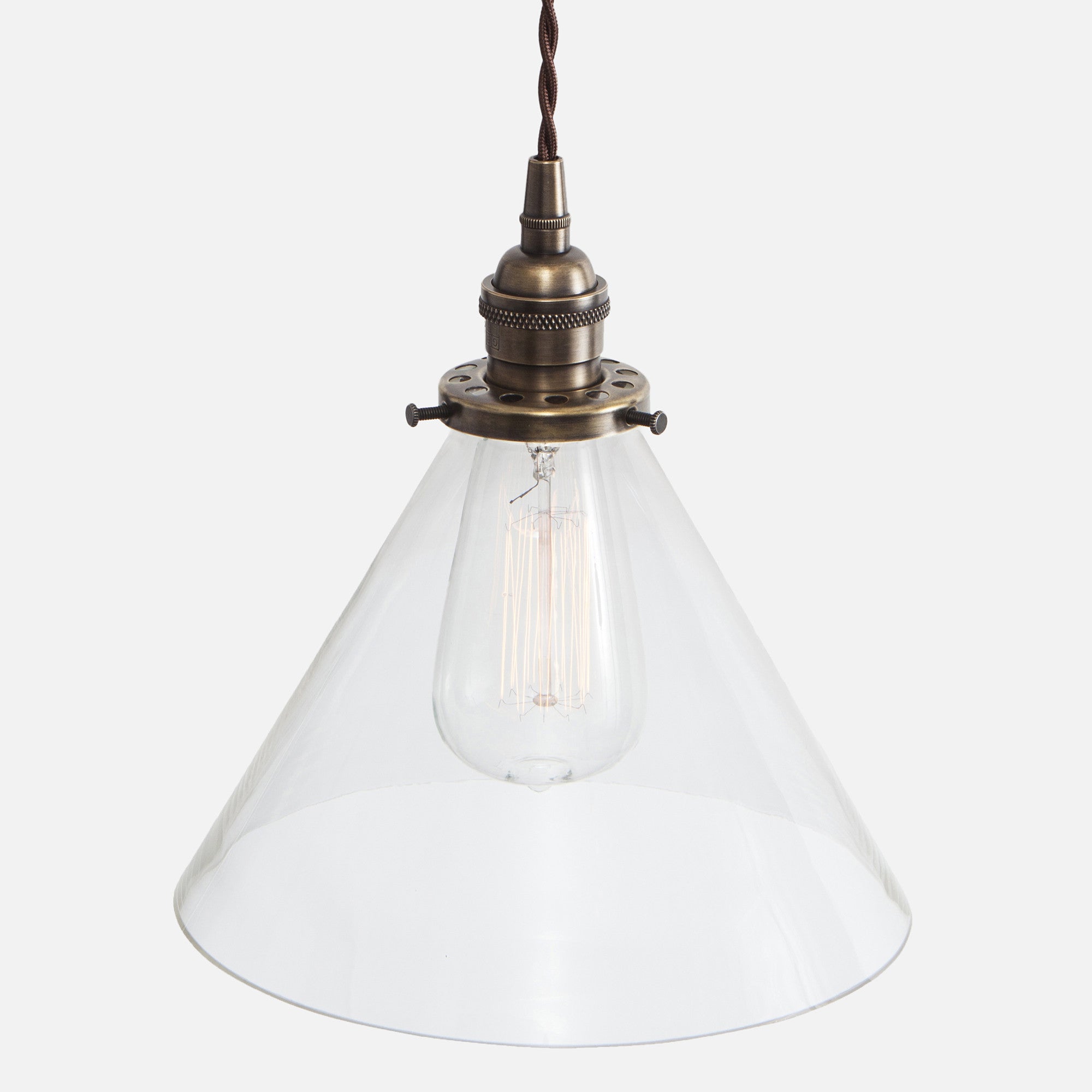 Glass cone light shade on sale