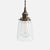 Vintage Socket Pendant Light - Clear Glass Straight Bell Shade - Vintage Brass Patina