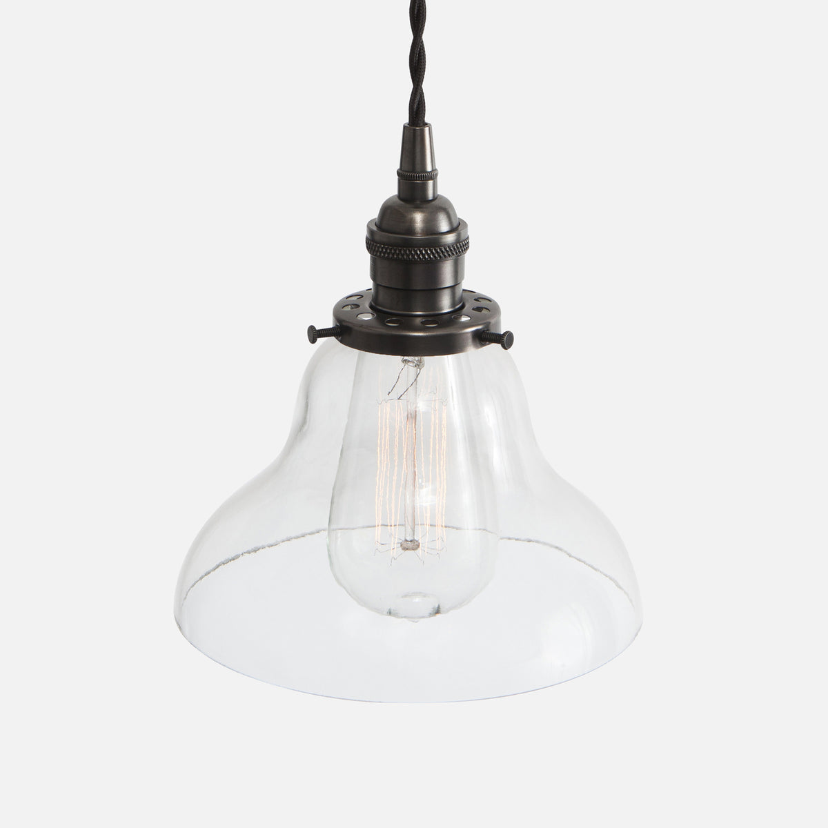 Vintage Socket Pendant - Glass Bell