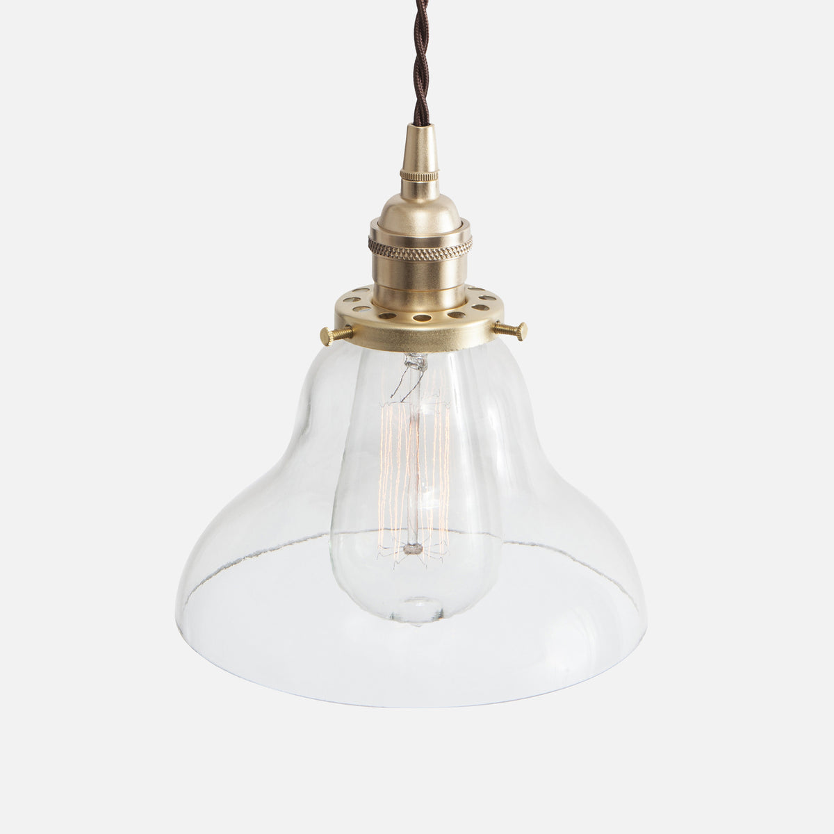 Vintage Socket Pendant - Glass Bell